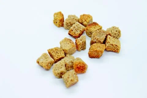 Rye crackers located on a white background Stock Photos