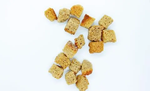Rye crackers located on a white background Stock Photos