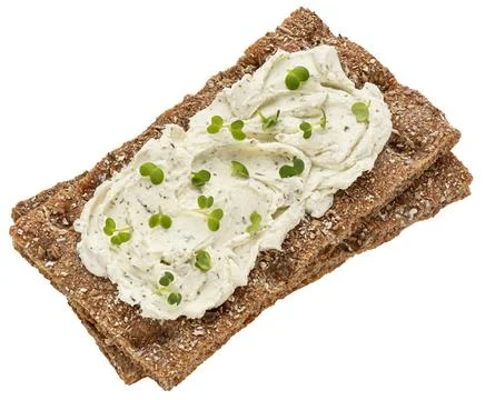 Rye crispbread isolated on white background Stock-Fotos