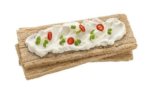 Rye crispbread isolated on white background Foto stock