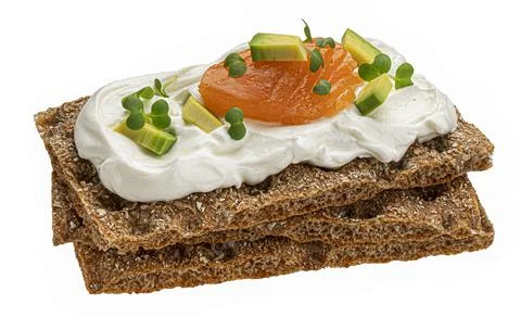 Rye crispbread isolated on white background Foto stock