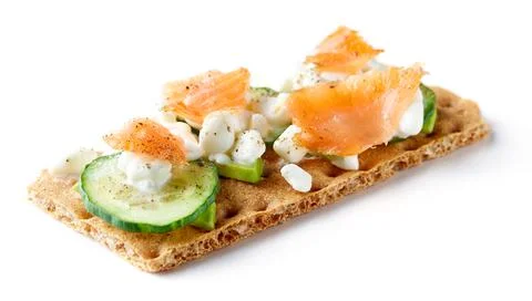 Rye crispbread isolated on white Stock Photos