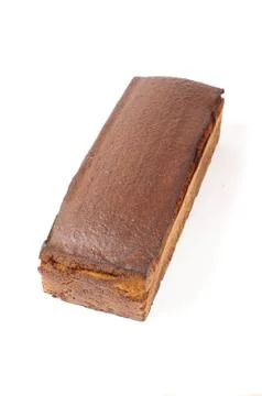 Rye dark bread isolated on the white Stock Photos