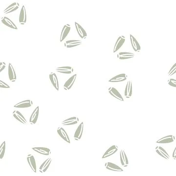 Rye grain food glyph vector seamless pattern Ilustración de archivo