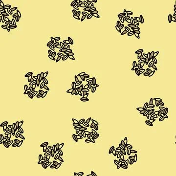 Rye grain food vector seamless pattern Stockillustratie