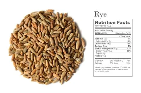 Rye grain seeds Fotos Stock