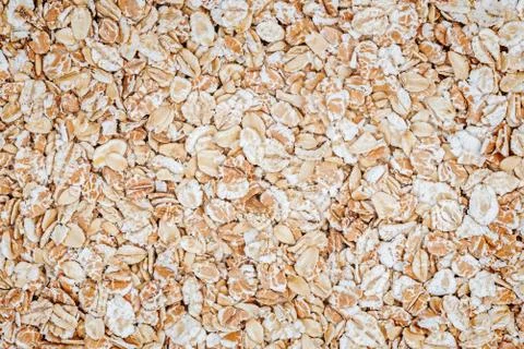Rye oat flakes grain texture Stock Photos