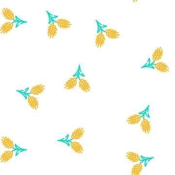 Rye plant food vector seamless pattern Ilustración de archivo