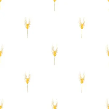 Rye stalk pattern seamless vector Stock Illustration