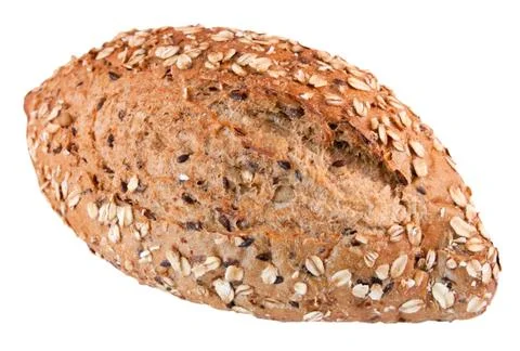 Rye-wheat bread with different seeds and oat flakes Stock Photos