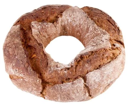 Rye-wheat bread in a ring form with seeds Stock Photos