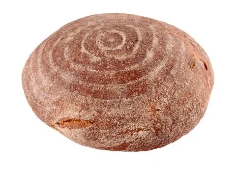 Rye-wheat bread  on a white background Stock Photos