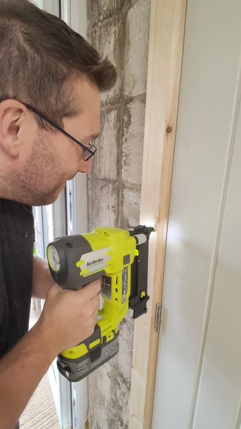 Ryobi Nail Gun Video Stock Footage 257459692