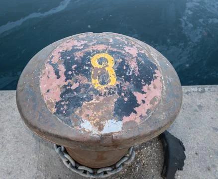 Rysty bollard Stock Photos