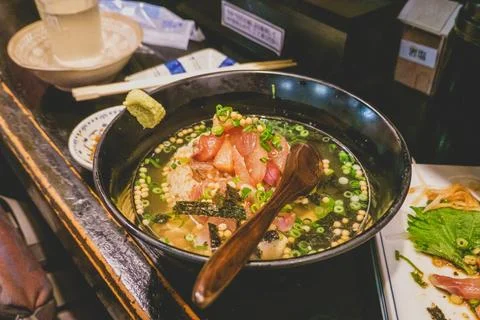 Ryukyu ochazuke Stock-Fotos