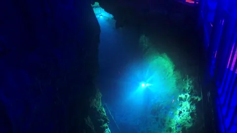 Ryusendo: The First Underground Lake Video stock 332238380