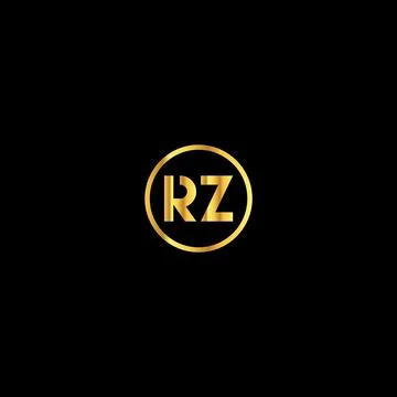 RZ Letter monogram Initial flat Unique modern flat abstract logo design. RZ.. Stock Illustration