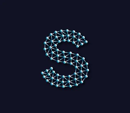 S Alphabet Creative Technology Connections Data Store Logo Design Concept Stock Illustration