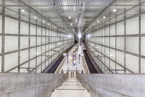 S-Bahn Leipzig City-Tunnel train railway station Wilhelm-Leuschner-Platz S Ba Stock Photos