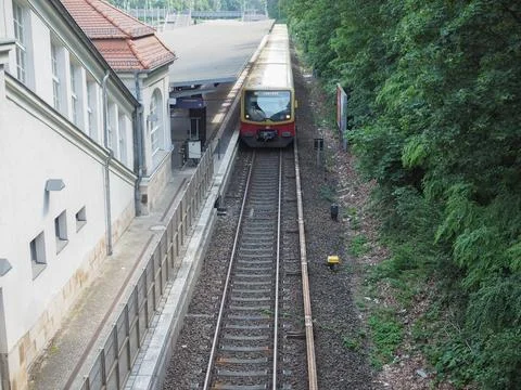 S-bahn (meaning S-train) in Berlin Stock Photos