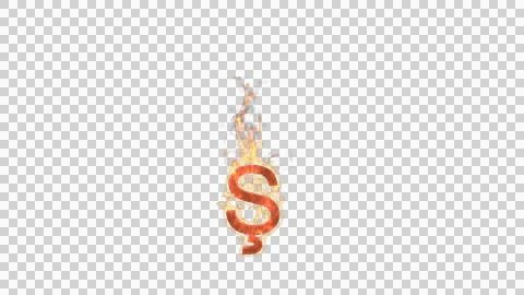 Ş - Burning letter Stock Illustration