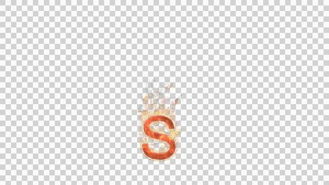 S - Burning letter Stock Illustration