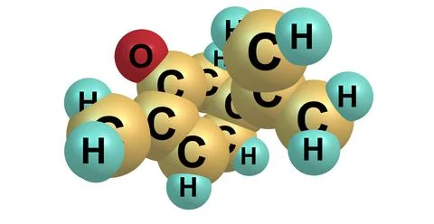 S-Carvone molecular structure isolated on white Stock Illustration