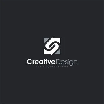 S creative logo in Black Background. Initial S letter Stock Illustration