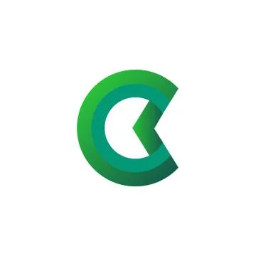 С green abstract logo Stock Illustration