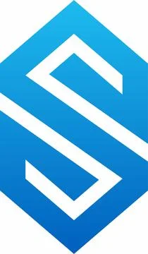 S hexagonal logo Illustrazione stock