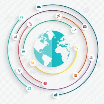 S infographics elements in modern flat business style. Stockillustratie