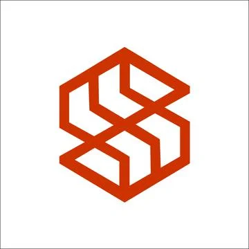 S initial letter hexagon modern logo design template vector Stock Illustration
