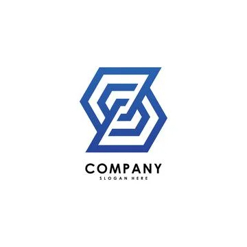 S initial letter hexagon modern logo design template vector Stock Illustration
