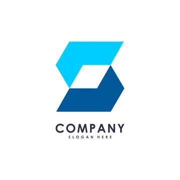 S initial letter hexagon modern logo design template vector Stock Illustration