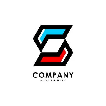 S initial letter hexagon modern logo design template vector Stock Illustration