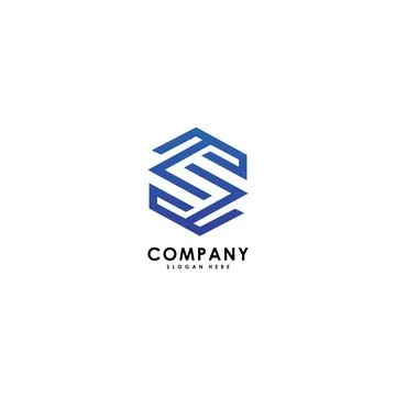 S initial letter hexagon modern logo design template vector 스톡 일러스트