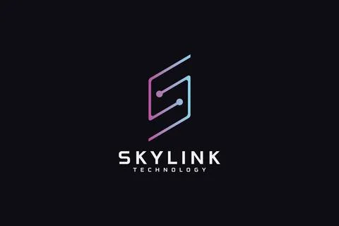 S latter technology logo and icon Stock Illustration