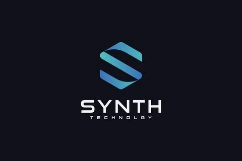 S latter technology logo and icon Illustrazione stock