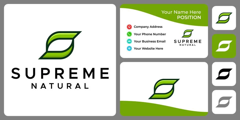 S LEAF LOGO Stock Illustration