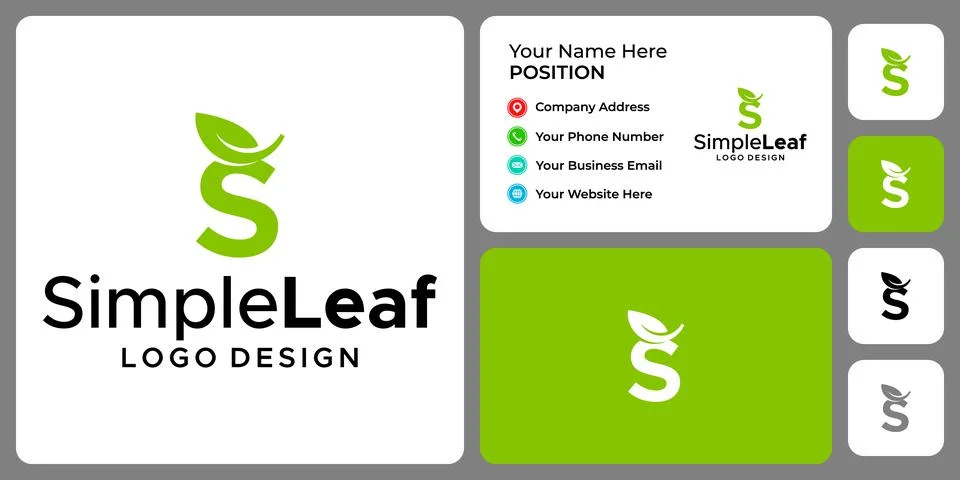 S LEAF LOGO Illustrazione stock