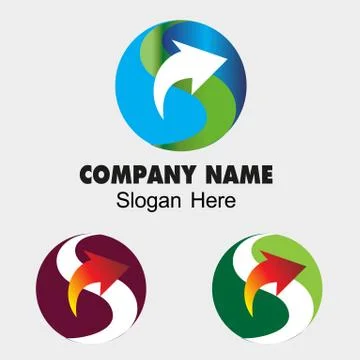 S letter with arrow icon Stock Illustration