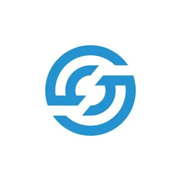 S letter circle logo vector icon illustration Stock Illustration