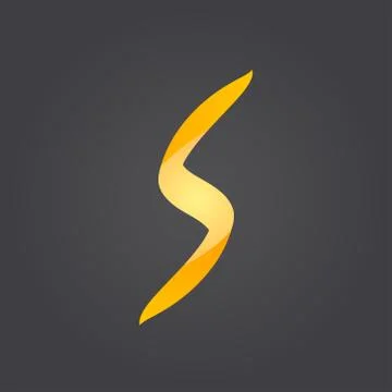 S letter icon, lightning Ilustración de archivo