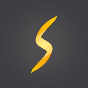 S letter icon, lightning Stock-Illustration