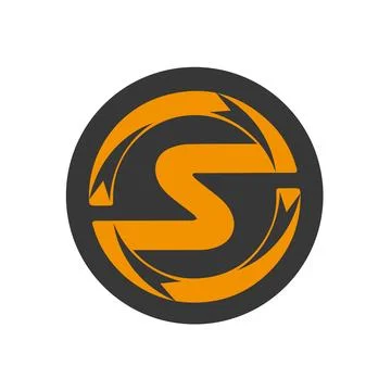 S letter icon logo  Vector circle arrow logo Stock Illustration