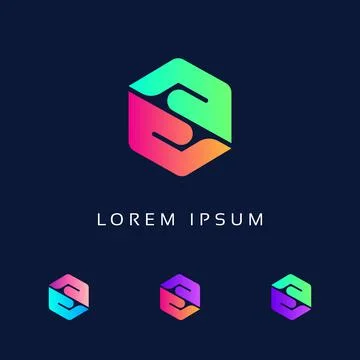 S letter logo design vector template emblem logo design concept Stock Illustration