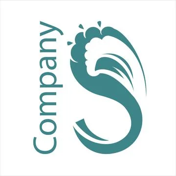 S letter logo template negative space Stock Illustration