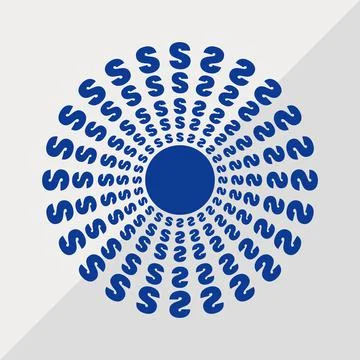 S letter patterns conceptual mandala vector illustration Stock Illustration