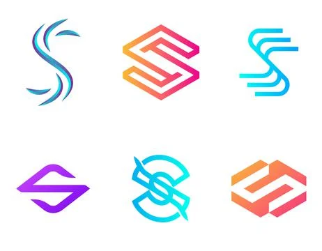 S Letter Set Logo Design Icon Vector Illustrazione stock