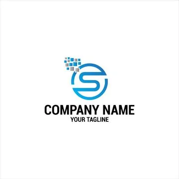 S letter Software Tech Company Logo Design Stock Illustration
